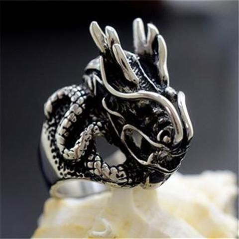 Domineering Dragon Head Self-defense Finger Weapon, Personalized Punk Style Accessory, Women's Ring, Men's Knuckle Ring_desvips.com
