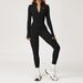 One-Piece Zipper Stand Collar Long Sleeve Yoga Thermal Outdoor Casual Sports Tight-Fitting Fitness Jumpsuit With Fleece_desvips.com