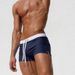 Men's Low-Rise Swim Trunks With Zipper & Drawstring - Secure Back Pocket Anti-Slip Design (Quick-Dry Black/Blue/Navy)_desvips.com