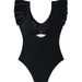 Two-Piece Separates Hot Selling Ruffled Sexy Backless Hollow Twisted Gathered One Piece Waist Slimming Swimsuit_desvips.com