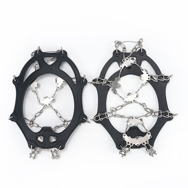 19-tooth Mountaineering Crampons, Ice And Snow Equipment, Outdoor Anti-slip Stainless Steel Welded Chains, Reinforced_desvips.com