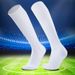 Long Adult Soccer Socks Solid Color Non Slip Terry Cloth Sole Thickened High Top Suitable For Children And Sports_desvips.com