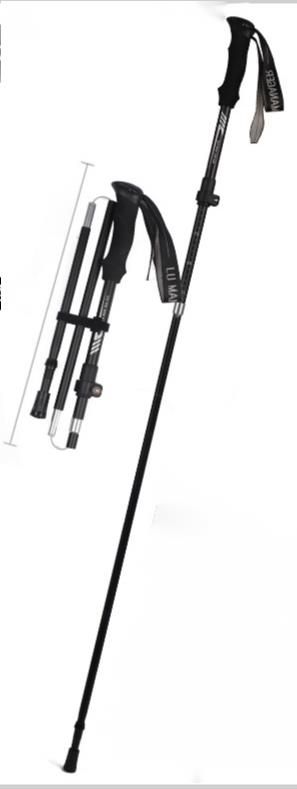 Direct Outdoor Hiking Folding Anti-Slip Walking Stick Multi-Functional Trekking_desvips.com