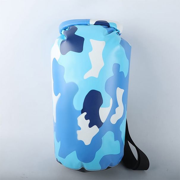 Outdoor Multifunctional Waterproof Backpack Camping Waterproof Bag PVC Camouflage Waterproof Bucket Bag_desvips.com