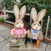 Rustic Style 45cm Straw Rabbit Kindergarten Handmade Plant Easter Home Decoration Shop Garden Arrangement_desvips.com