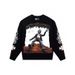 Trendy Brand Skull Print Heavy Cotton Unisex High Street Crew Neck Long Sleeve Sweatshirt_desvips.com
