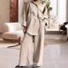 Women's Clothing nine quarter sleeve shirt loose pants two piece suit_desvips.com