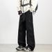001 Men's Cargo Autumn New American Style Outdoor Functional Waterproof Cool Loose Straight Casual Work Pants_desvips.com