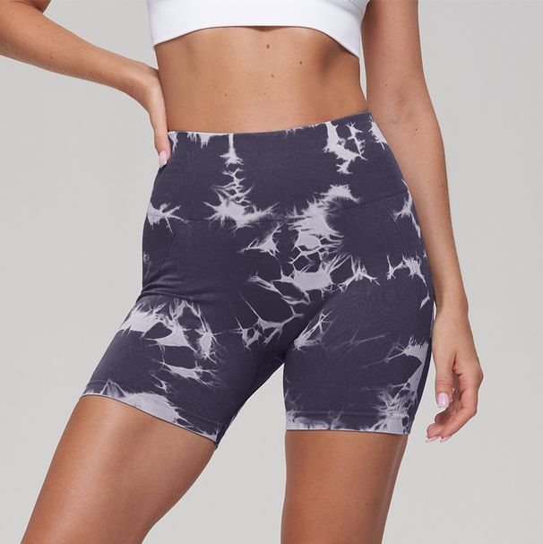 Tie-Dye Seamless High Elastic Yoga For Women, Moisture-Wicking, Quick-Drying, High-Waist, Tummy Control, Peach Hip Lift,_desvips.com