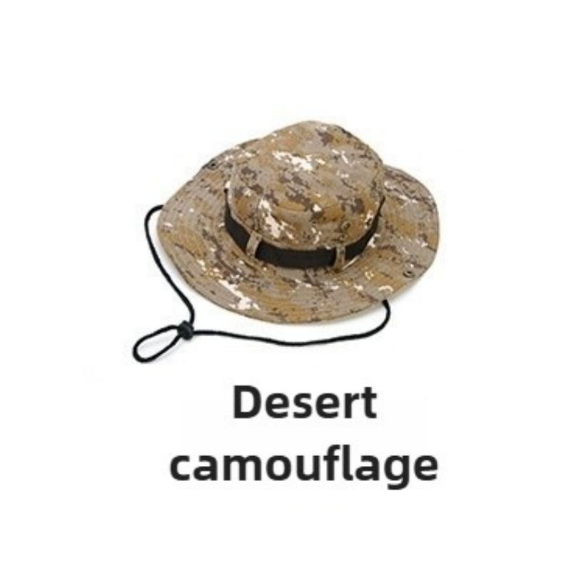 Jungle Benny Hat Men And Women Fishing Sun Protection Round Edge Camouflage Hat Big Eave Hat Korean Outdoor Leisure Climbing Hat_desvips.com