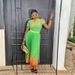 Women's Clothing rainbow print short sleeved loose skirt women's two piece suit_desvips.com