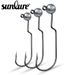 Anti-Hooking Original Color Narrow Belly Crank Lead Head 1g 1.8g 2.5g 3.5g Soft Fish Fishing Hook Accessories_desvips.com