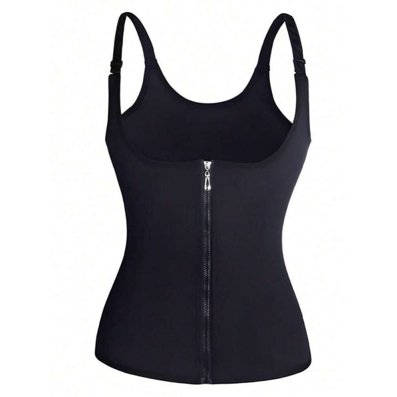 Women Waist Trainer Zipper Vest Postpartum Support Belt Adjustable Straps Shapewear Recovery Girdle Body Shaper Sweat_desvips.com