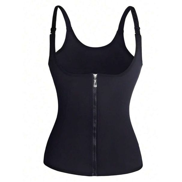 Women Waist Trainer Zipper Vest Postpartum Support Belt Adjustable Straps Shapewear Recovery Girdle Body Shaper Sweat_desvips.com