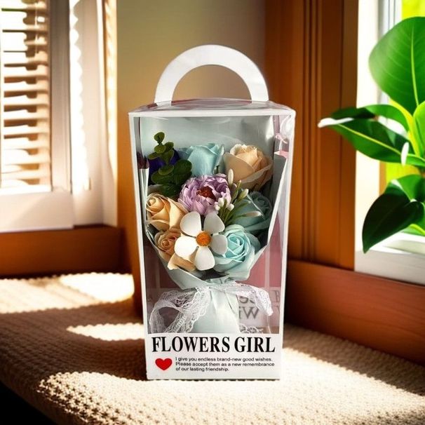 Rose, Carnation, Soap Flower, Baby's Breath, Mixed Dried Flower Bouquet Box Christmas And 520 Day, Gift For Mom Or_desvips.com