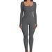 Seamless Threaded Sleeve Jumpsuit Yoga Outdoor Fitness Long Pants Sports One-piece Suit Women_desvips.com