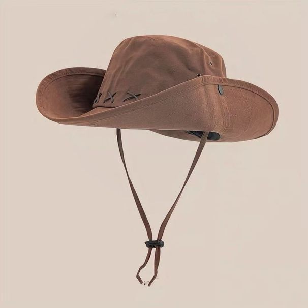 Western Cowboy For Men Women, Outdoor Hiking And Mountaineering Summer Grassland Riding Travel Sun Hat,_desvips.com