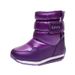 Cozy Winter Kids Snow Boots With Faux Fur Lining, Non-Slip Sole & Magic Strap - Warm PU Leather Mid-Calf Boots For Girls_desvips.com