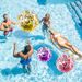 Shiny PVC Beach Ball Colorful Inflatable Water Toy For Pool Ocean Outdoor Family Play_desvips.com