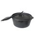 Cast Iron Dutch Oven - Heavy Duty Camping Cookware For Stews Soups & Roasting - Perfect For Outdoor Cooking & BBQ_desvips.com
