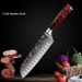 German Steel Damascus Pattern Chef's With Red Resin Handle, Cooking Knife, Small Kitchen Knife For Cutting Fish And_desvips.com