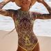 2025 Smart Sun Protection Swimsuit For Women, Cross-Border European And American Long Sleeve Mesh One-Piece Swimsuit,_desvips.com