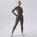 RUANTUTU Women's Winter Fleece-Lined Full-Length Yoga Bodysuit - Long Sleeve Thermal Workout Jumpsuit, Stretchy Gym Wear For Women (Black, Dark Gray)_desvips.com