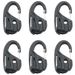 6PCS Black Nylon Stretch Rope Tightener Hooks With Self-Locking Mechanism For Adjustable Tensioning, Suitable For Outdoor Canopy, Rope, Fishing, And B_desvips.com