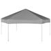 Robust Pop-Up Gazebo - Gray Tarpaulin, Black Side Walls, Powder-Coated Steel Frame, Water-Repellent Polyester Roof, Ideal For Outdoor Events_desvips.com