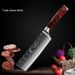 German Steel Damascus Pattern Chef's With Red Resin Handle, Cooking Knife, Small Kitchen Knife For Cutting Fish And_desvips.com