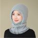 Knitted For Women Winter Fleece Lined Thickened Ladies Mom Scarf Mask Integrated One-piece Warm Cycling Hat_desvips.com