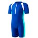 Boys And Girls One-piece Children's Short-sleeved Diving Hot Spring Swimming Set Cute Color Matching Professional_desvips.com