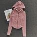 Women's Fitness Coat Hooded Cardigan Tight Quick-dry Sportst Running Training Shirt Yoga Clothes Long Sleeve Sport_desvips.com