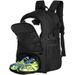 Football Black Independent Shoe Compartment Sports Backpack Oxford Cloth_desvips.com