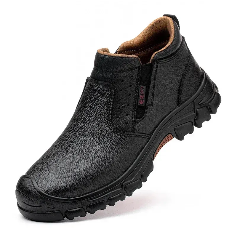 Leather Cowhide Surface Safety Work For Men Composite Head Anti Nail And Anti-static Welding Shoes 241205_desvips.com