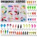 Lure Micro Ice Luminous Root Hook Set Silkworm Mini Lead Head Winter Fishing Hooks 48pcs_desvips.com