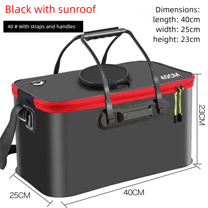 Foldable EVA Backpackable Protection Multi-use Fishing Live Bucket, Box, Fish Storage Bucket_desvips.com