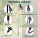 Ultra-light Trekking Pole Walking Stick Gradient 4-section Carbon Fiber Climbing EVA Grip Suitable Outdoor Hiking_desvips.com