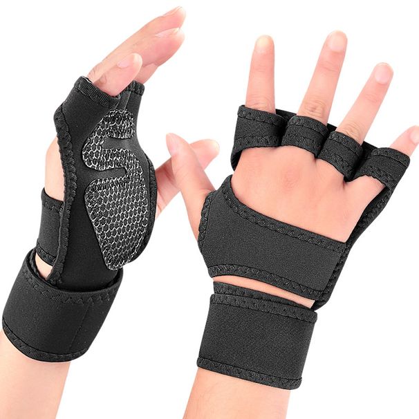 Sports Weightlifting Half-Finger Backless Protector Silicone Non-Slip Wear-Resistant Palm Guard Compression Protective_desvips.com