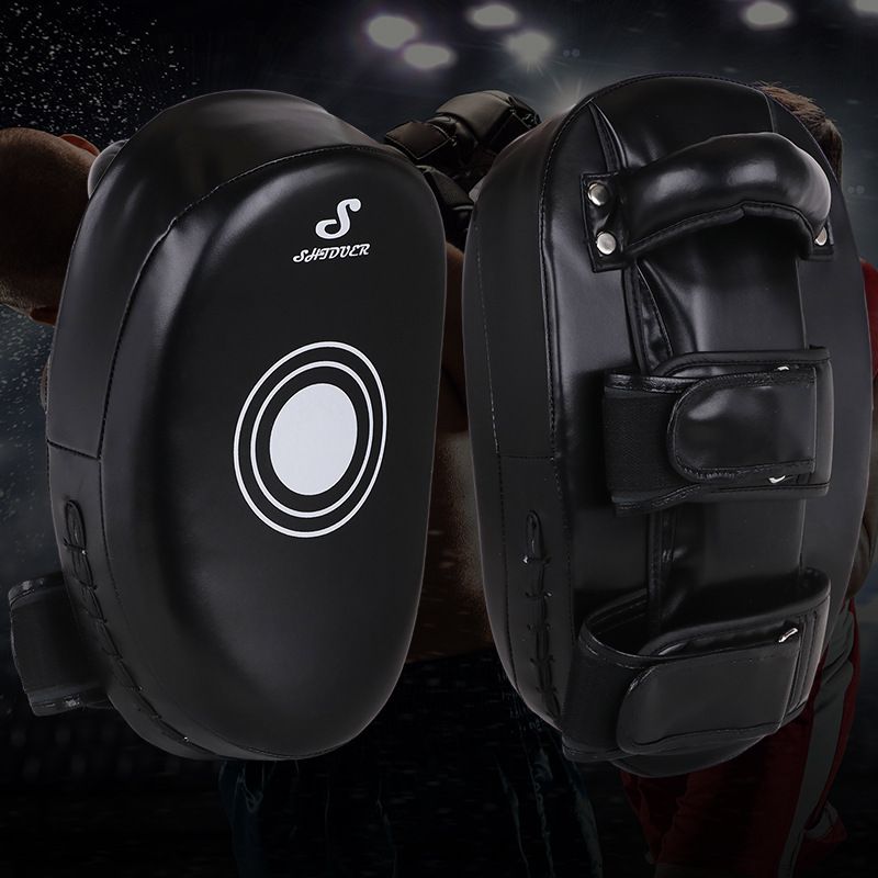 Muay Thai, Target Boxing, Sanda, Foot Target, Weighted Kick, Curved Hand Target, Side Kick, Taekwondo, Combat Target_desvips.com