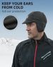 ROCKBROS Winter Cycling Cap With Brim And Ear Warmers For Men_desvips.com