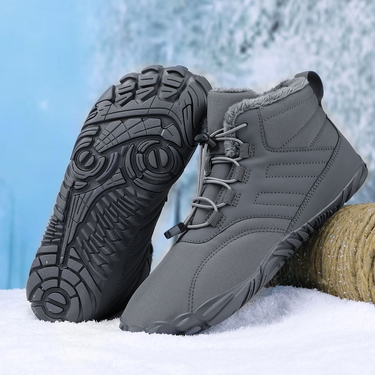 Unisex Winter Hiking Shoes – Waterproof, Fleece-Lined & Slip-Resistant For Snow & Outdoor Adventures_desvips.com