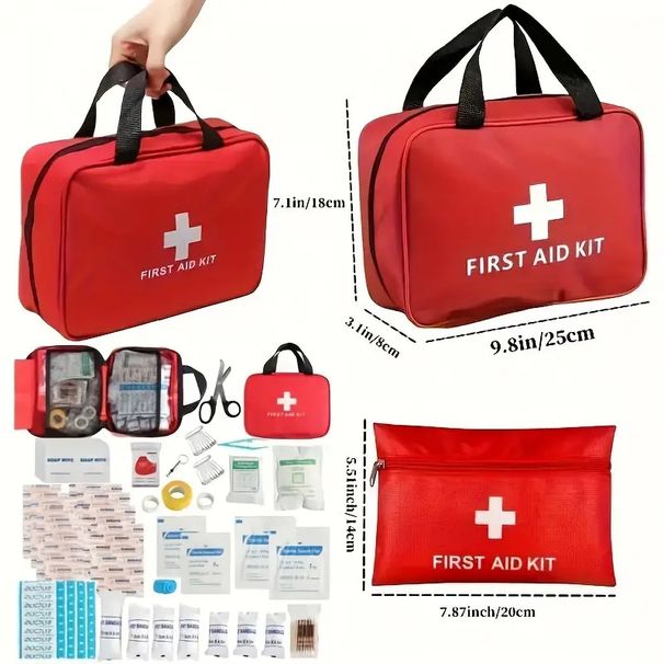 160pcs Medical Rescue Car Emergency Kit, Outdoor Travel First Aid Kit Pro Supplies With Emergency Blanket,Your Mobile_desvips.com