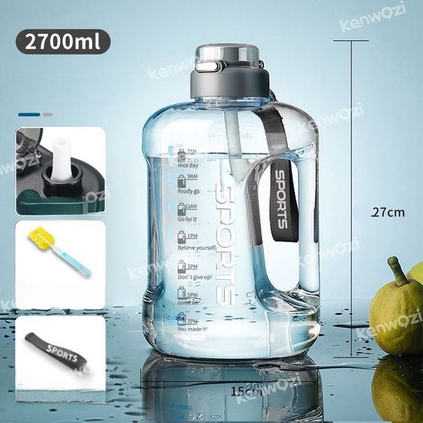 Large Capacity Water Bottle Ton Bucket Sports Fitness Portable Outdoor Plastic New Space Big Belly Cup For Men And Women_desvips.com