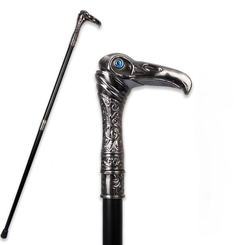 Outdoor Eagle-Head Luxury Walking Stick Mountaineering Trip Canes Decorative Walking Cane With 33cm Sword_desvips.com