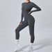 European And American Style Tight-Fitting Sports Without Chest Pads With Finger Holes Fitness Wear Half-Zip Yoga_desvips.com