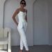 Women's Clothing summer new pure desire sexy hollow strap top casual wide leg pants suit_desvips.com