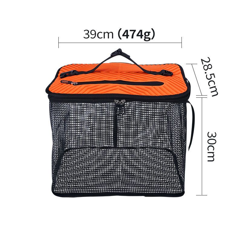 WEIHE Foldable Floating Fish Basket Fishing Net Portable Collapsible Mesh Fishing Bag Fish Storage Bucket Pesca_desvips.com