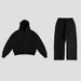 Autumn Winter New Style Personality Street Trend Casual Solid Color Zipper Hoodie Pants Fashion European Size Set_desvips.com