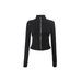 Upgraded Version Without Mesh Gold Zipper Yoga Suit Ladies Slim Fit Stand Collar Top Tops Outdoor Sports Fitness Coat_desvips.com